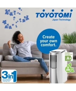 Condizionatore mobile "toyotomi tad 2220" con wi-fi, 2,06 kw